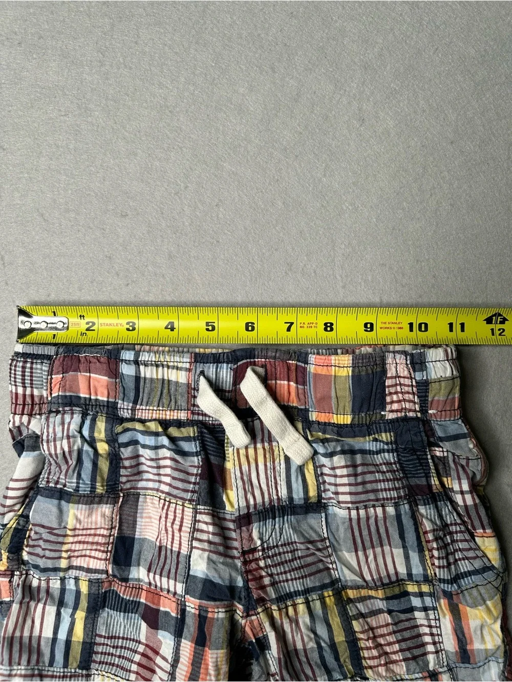 Gymboree Boys Size 6 Madras Shorts Patchwork Pink, Blue, Yellow Plaid